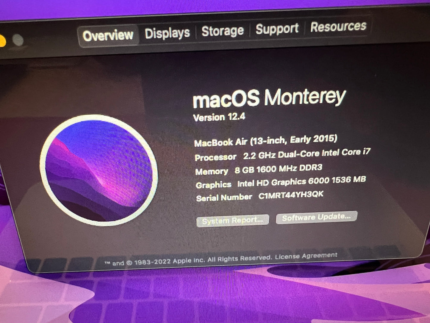 Apple MacBook Air (i7, 8GB, 256GB)