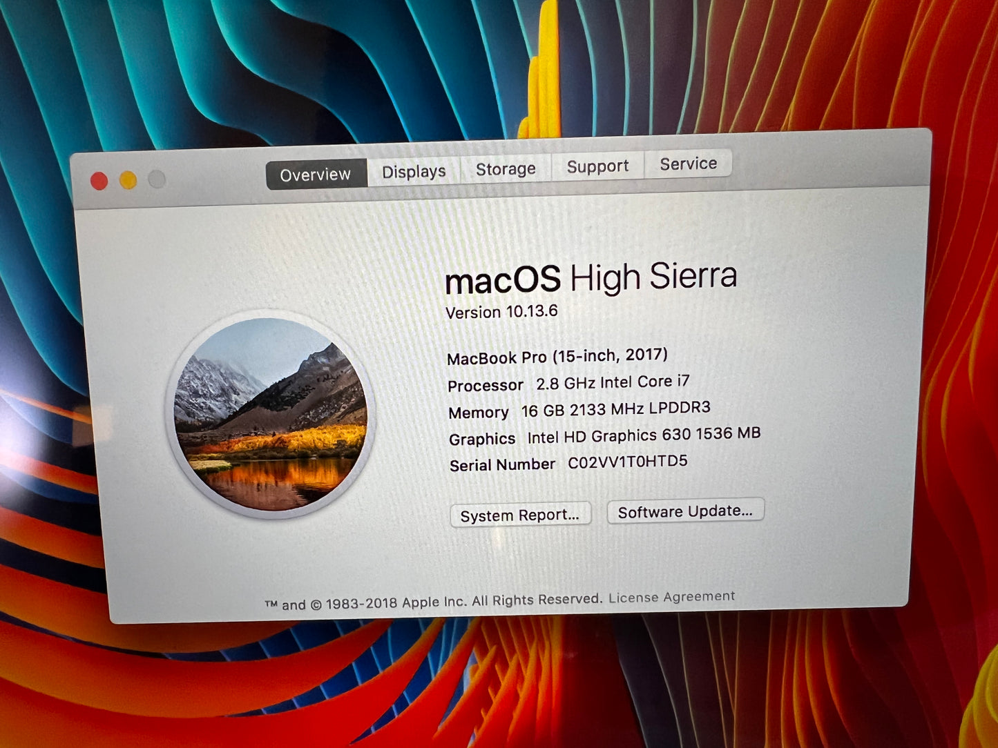 Apple MacBook Pro (15-inch, i7, 16GB, 256GB)